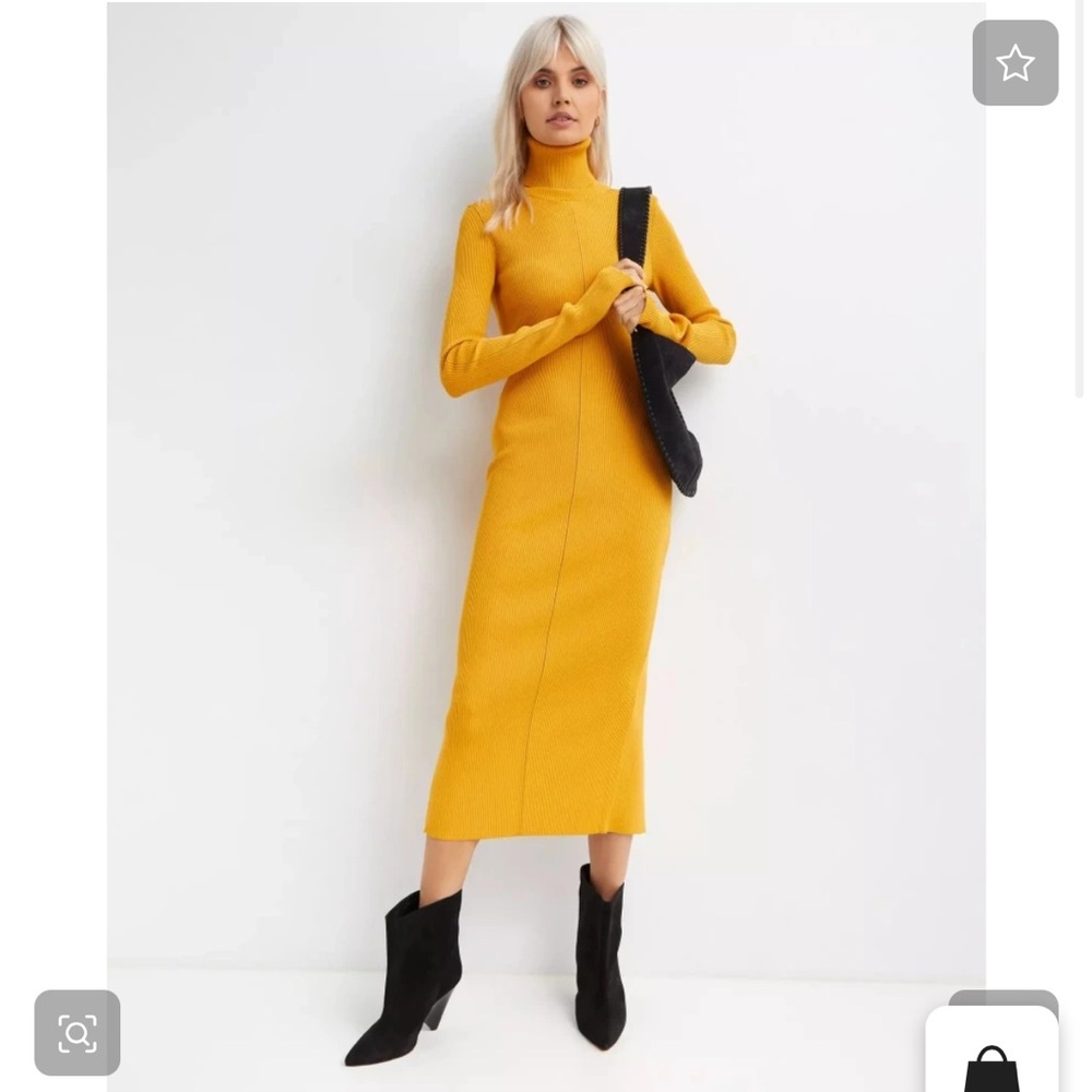 Marni Mustard Long Sleeve Dress